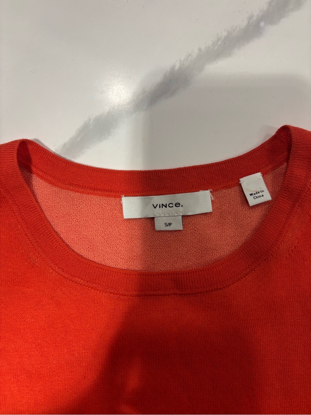 Vince Vibrant Red Orange Sleeveless Cotton Knit Tank - Picture 2 of 4
